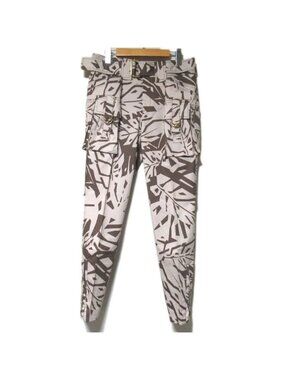 Gucci Digital Camo Pattern Belted Cargo Pants 40 Beige Brown